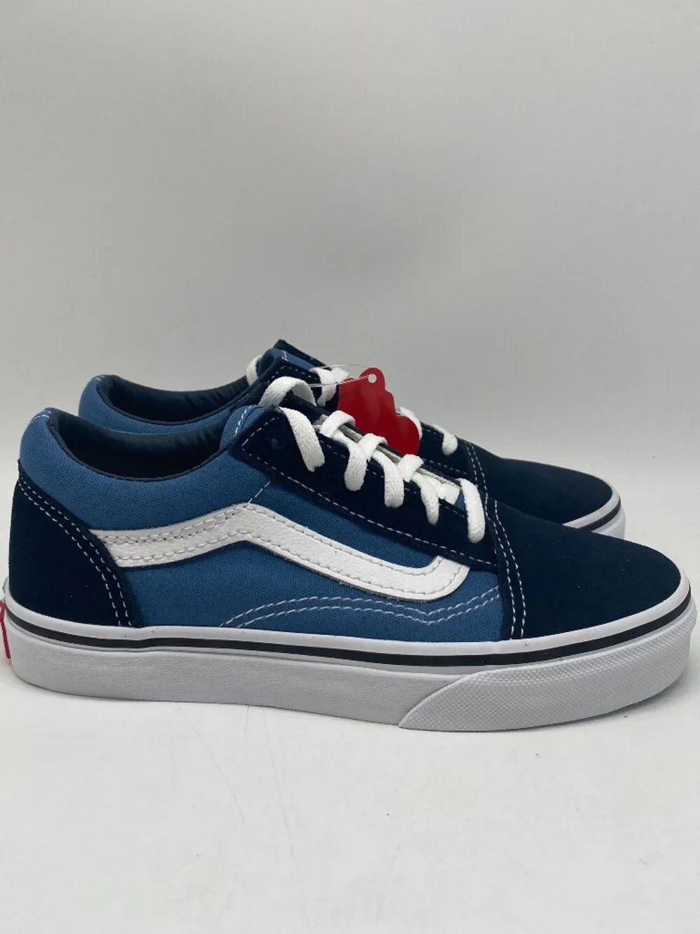 VANS OLD SKOOL NAVY/TRUE WHITE US YOUTH SIZE 1.5